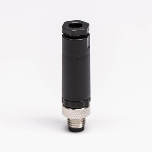 M8 4Pin Field Wireable Connector Straight Male Assemble Type Unshiled Waterproof Plug