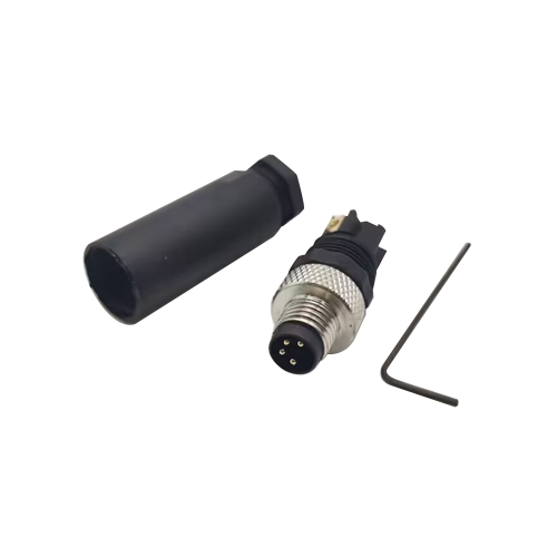 M8 4Pin Field Wireable Connector Straight Male Assemble Type Unshiled Waterproof Plug
