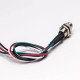 M8 4Pin Male Connector Rear Mount Straight Solcering Type With Wires AWG24 30CM