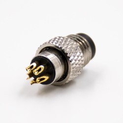 M8 5 Pin Male Connector B-Coding Straight Shield Field Wireable Connector Cable Solder Type