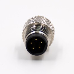 M8 5 Pin Male Connector B-Coding Straight Shield Field Wireable Connector Cable Solder Type