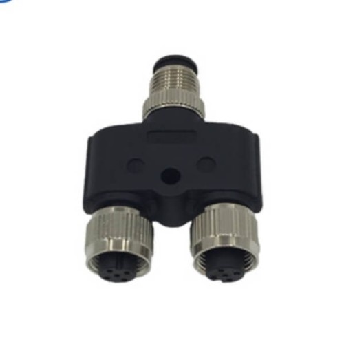 M8 5Pin Adapter Screw Type M8 B Coding Y Type One Male Connector To Two Female Connector M8 5Pin Adapter Screw Type M8 B Coding Y Type One Male Connector To Two Female Connector