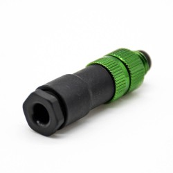 m8 6pin connector male plug Solder Type female socket front mount straight green Unshielded B code