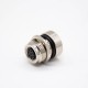 M8 8 pin Female A Code Straight Front Mount M12-1.0 Thread Solder Type
