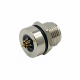 M8 8 pin Female A Code Straight Front Mount M12-1.0 Thread Solder Type
