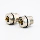 M8 8 pin Female A Code Straight Front Mount M12-1.0 Thread Solder Type