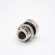 M8 8 pin Female A Code Straight Front Mount M12-1.0 Thread Solder Type