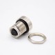 M8 8 pin Female A Code Straight Front Mount M12-1.0 Thread Solder Type