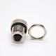 M8 8 pin Female A Code Straight Front Mount M12-1.0 Thread Solder Type