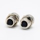 M8 8 pin Female A Code Straight Front Mount M12-1.0 Thread Solder Type