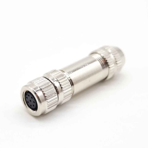 M8 8 Pin Female Connector Straight Aviation Plug Solder Type for Cable Metal Shielded Connector M8 8 Pin Female Connector Straight Aviation Plug Solder Type for Cable Metal Shielded Connector