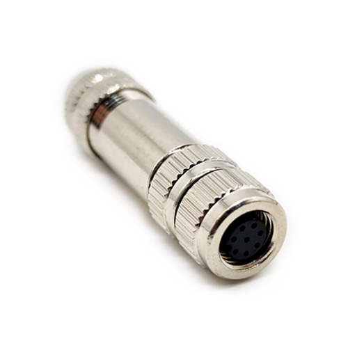 M8 8 Pin Female Connector Straight Aviation Plug Solder Type for Cable Metal Shielded Connector M8 8 Pin Female Connector Straight Aviation Plug Solder Type for Cable Metal Shielded Connector