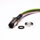 M8 8Pin Cable Connector A Coding Solder Type Front Panel Aviation Connector Wateproof Straight With 50CM 26AWG Cable M8 8Pin Cable Connector A Coding Solder Type Front Panel Aviation Connector Wateproof Straight With 50CM 26AWG Cable