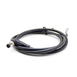 M8 8pin cable connector right angle male m8 connector molded cable 1meter
