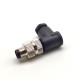 M8 8Pin Male Field Wireable Connector Waterproof IP67 90 Degree Solder Cup Terminal Unshiled Connector