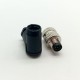 M8 8Pin Male Field Wireable Connector Waterproof IP67 90 Degree Solder Cup Terminal Unshiled Connector