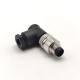 M8 8Pin Male Field Wireable Connector Waterproof IP67 90 Degree Solder Cup Terminal Unshiled Connector