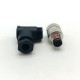 M8 8Pin Male Field Wireable Connector Waterproof IP67 90 Degree Solder Cup Terminal Unshiled Connector