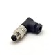 M8 8Pin Male Field Wireable Connector Waterproof IP67 90 Degree Solder Cup Terminal Unshiled Connector