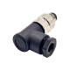 M8 8Pin Male Field Wireable Connector Waterproof IP67 90 Degree Solder Cup Terminal Unshiled Connector