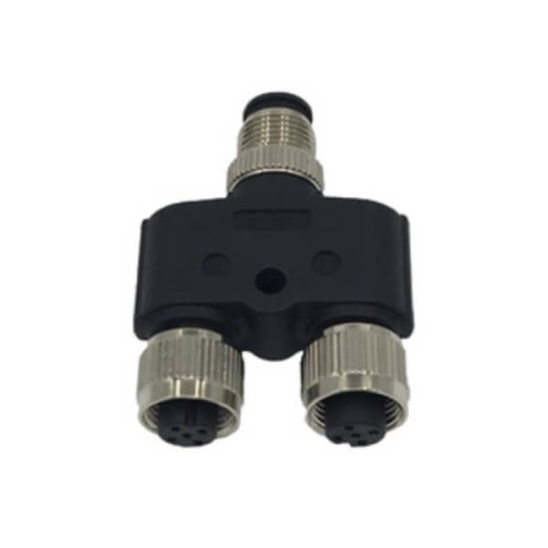 M8 B code 5Pin Adapter Screw Type Y Type One Male Connector To Two Female Connector