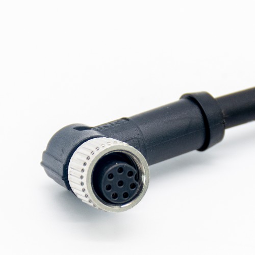 M8 cable A code 8 pin female right angle solder type m8 connector molded cable 1M M8 cable A code 8 pin female right angle solder type m8 connector molded cable 1M