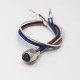 M8 Cable Color Code Female Socket for Cable 24AWG 1M Straight 4 Pin Blukhead