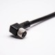 M8 Cable Connector 3 Pin Angled Single Ended Cable Straight Solder Type for Cable 24AWG 3M M8 Cable Connector 3 Pin Angled Single Ended Cable Straight Solder Type for Cable 24AWG 3M