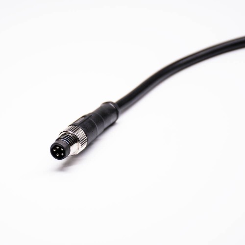 M8 Cable Connector 5 Pin Male Straight Single Ended Cable Solder Type B Coding For Cable 24AWG 35CM M8 Cable Connector 5 Pin Male Straight Single Ended Cable Solder Type B Coding For Cable 24AWG 35CM