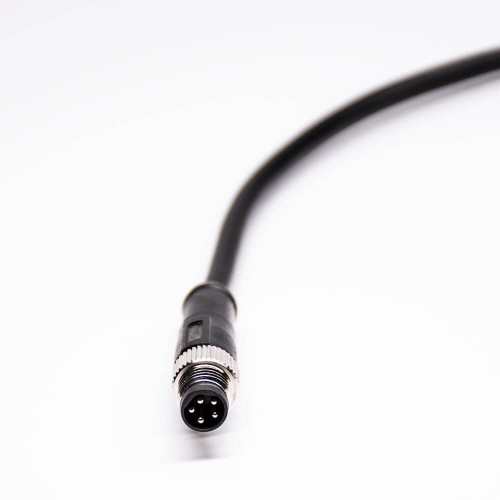 M8 Cable Connector 5 Pin Male Straight Single Ended Cable Solder Type B Coding For Cable 24AWG 35CM M8 Cable Connector 5 Pin Male Straight Single Ended Cable Solder Type B Coding For Cable 24AWG 35CM