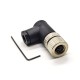 M8 Cable Connector Screw Type Connector Right Angle 4 Cores Assemble Cable Female Unshiled Waterproof Plug M8 Cable Connector Screw Type Connector Right Angle 4 Cores Assemble Cable Female Unshiled Waterproof Plug