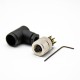 M8 Cable Connector Screw Type Connector Right Angle 4 Cores Assemble Cable Female Unshiled Waterproof Plug M8 Cable Connector Screw Type Connector Right Angle 4 Cores Assemble Cable Female Unshiled Waterproof Plug
