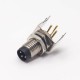 M8 Circular Connector Male Receptacle 3 Pin Blukhead Angled Waterproof for PCB Mount M8 Circular Connector Male Receptacle 3 Pin Blukhead Angled Waterproof for PCB Mount