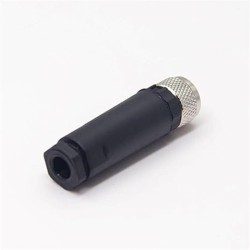 M8 Connector 3 Pin Female Plug Straight Plastic Shell Unshielded Screw-Joint for Cable