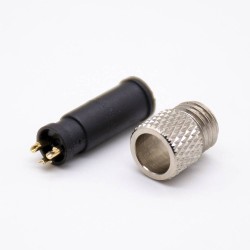 M8 Connector 3pin Male Straight lnjection Molding Connector Solder Cup Unshielded