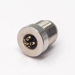 M8 Connector 6 Pin Female Socket Panel Mount Straight A Coding Solder Cup for Cable