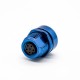 m8 connector 6pin male plug Solder Type female socket front mount straight blue Unshielded B code