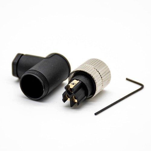 M8 Connector Screw Type Connector Right Angle 3 Pin Assemble Cable Female Plug M8 Connector Screw Type Connector Right Angle 3 Pin Assemble Cable Female Plug