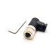 M8 Connector Screw Type Connector Right Angle 3 Pin Assemble Cable Female Plug M8 Connector Screw Type Connector Right Angle 3 Pin Assemble Cable Female Plug