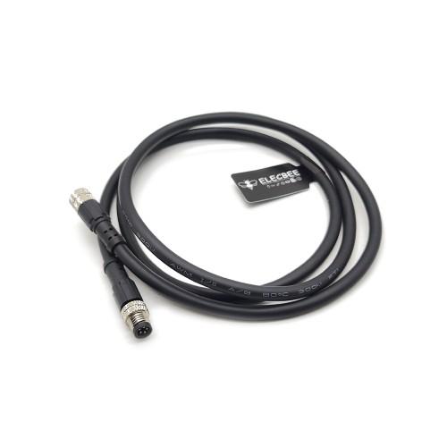 M8 IP67 Waterproof Connector B Coding Molding Type Straight 5Pin Female Plug To Male Plug With 3M 24AWG PVC Wire