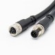 M8 IP67 Waterproof Connector B Coding Molding Type Straight 5Pin Female Plug To Male Plug With 3M 24AWG PVC Wire