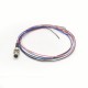 M8 Metal Connector 6Pin A Coding Straight Waterproof Front Mount Male Solder Type With 1M 26AWG Wire