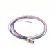 M8 Metal Connector 6Pin A Coding Straight Waterproof Front Mount Male Solder Type With 1M 26AWG Wire