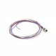 M8 Metal Connector 6Pin A Coding Straight Waterproof Front Mount Male Solder Type With 1M 26AWG Wire