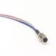 M8 Metal Connector 6Pin A Coding Straight Waterproof Front Mount Male Solder Type With 1M 26AWG Wire