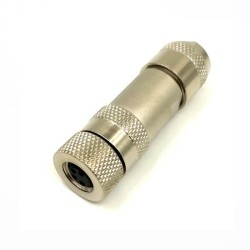 M8 Metal Plug Assemble Type 4Pin Waterproof Straight M8 Female Plug Shielded For Cable