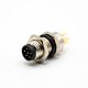 M8 Panel Mount Connector 6 Pin Male PCB Mount A Coding 180° Waterproof Front Mount Solder Type