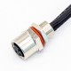 M8 Rear Panel Mount Socket 3Pin Famale Straight Wiring 0.2M Waterproof Solder Sensor Connector