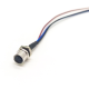 M8 Rear Panel Mount Socket 3Pin Famale Straight Wiring 0.2M Waterproof Solder Sensor Connector