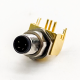 M8 Right Angle Connector Aviation Socket 4 Pin Blukhead Throught Hole for PCB Mount M8 Right Angle Connector Aviation Socket 4 Pin Blukhead Throught Hole for PCB Mount